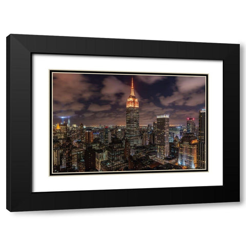 Orange 9-11 Black Modern Wood Framed Art Print with Double Matting by Getty, Bruce