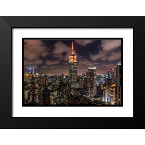 Orange 9-11 Black Modern Wood Framed Art Print with Double Matting by Getty, Bruce
