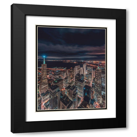 San Francisco Look Down 5 Black Modern Wood Framed Art Print with Double Matting by Getty, Bruce