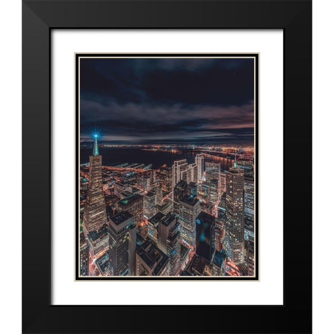San Francisco Look Down 5 Black Modern Wood Framed Art Print with Double Matting by Getty, Bruce