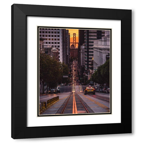 The Cab Black Modern Wood Framed Art Print with Double Matting by Getty, Bruce