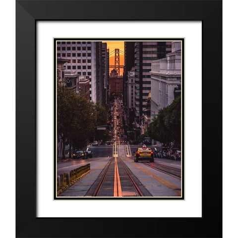 The Cab Black Modern Wood Framed Art Print with Double Matting by Getty, Bruce