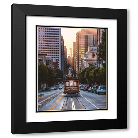 The Trolly Black Modern Wood Framed Art Print with Double Matting by Getty, Bruce