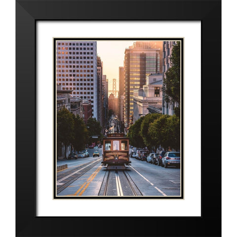 The Trolly Black Modern Wood Framed Art Print with Double Matting by Getty, Bruce