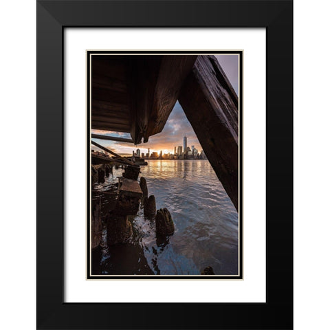 Under the Pier Black Modern Wood Framed Art Print with Double Matting by Getty, Bruce