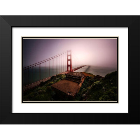 White Out Black Modern Wood Framed Art Print with Double Matting by Getty, Bruce