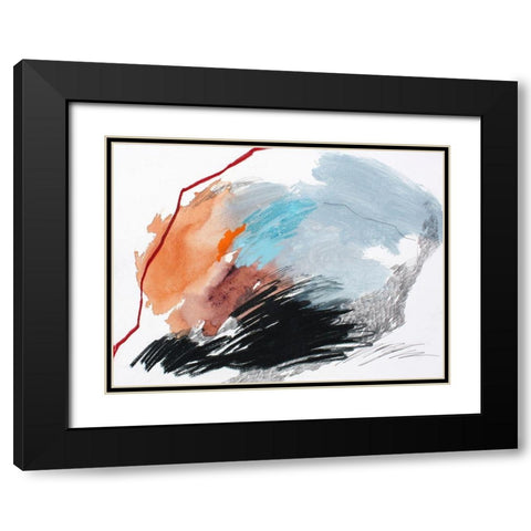 Remote Island No. 1 Black Modern Wood Framed Art Print with Double Matting by Guo, Ying