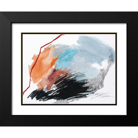 Remote Island No. 1 Black Modern Wood Framed Art Print with Double Matting by Guo, Ying