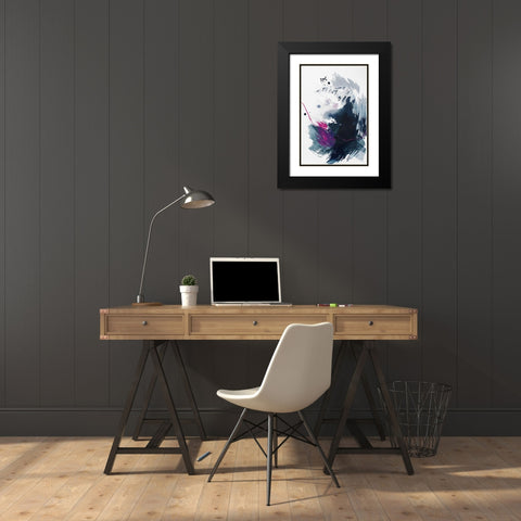 Spell and Gaze No. 1 Black Modern Wood Framed Art Print with Double Matting by Guo, Ying