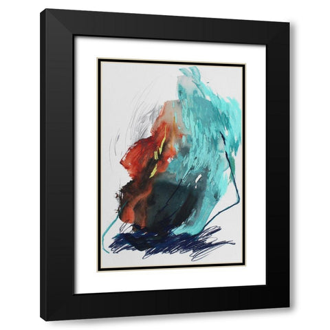 The Summer No. 5 Black Modern Wood Framed Art Print with Double Matting by Guo, Ying