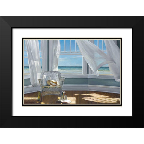 Gentle Reader Black Modern Wood Framed Art Print with Double Matting by Hollingsworth, Karen
