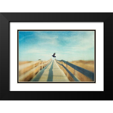 Fly Black Modern Wood Framed Art Print with Double Matting by Hanna, Dawn D.