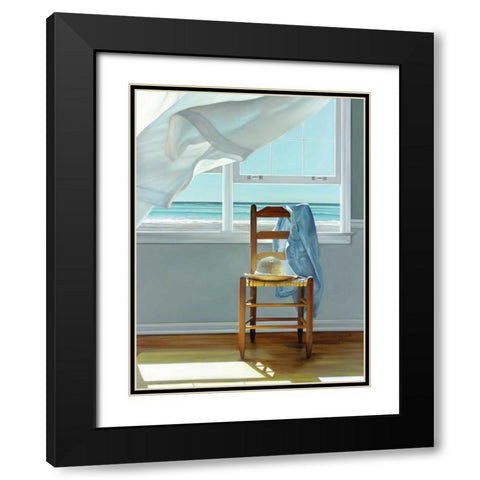 Deep Breathing Black Modern Wood Framed Art Print with Double Matting by Hollingsworth, Karen