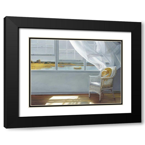 Lake Effect Black Modern Wood Framed Art Print with Double Matting by Hollingsworth, Karen