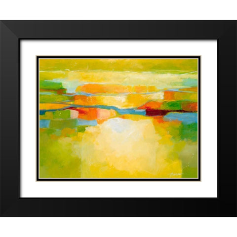 Greener Pastures Black Modern Wood Framed Art Print with Double Matting by Hines