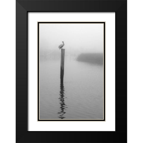 On Pelican Marsh Black Modern Wood Framed Art Print with Double Matting by Hiers, Winthrope