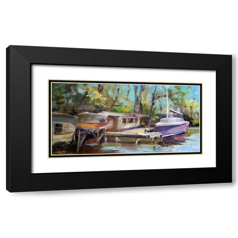 Afternoon Rest Black Modern Wood Framed Art Print with Double Matting by Hallock, Carol