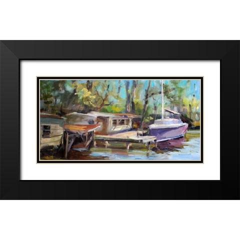 Afternoon Rest Black Modern Wood Framed Art Print with Double Matting by Hallock, Carol