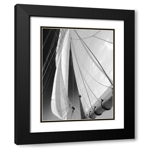 Sailboat Sails Florida Black Modern Wood Framed Art Print with Double Matting by Hiers, Winthrope