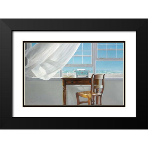 Channeling Hemingway Black Modern Wood Framed Art Print with Double Matting by Hollingsworth, Karen