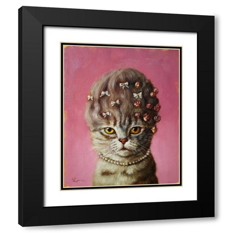 Marie Catoinette Black Modern Wood Framed Art Print with Double Matting by Heffernan, Lucia
