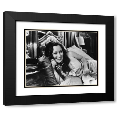 Gloria Swanson 1931 Tonight or Never Black Modern Wood Framed Art Print with Double Matting by Unknown