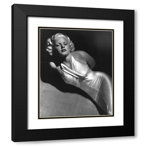 Jean Harlow 1931 Black Modern Wood Framed Art Print with Double Matting by Unknown