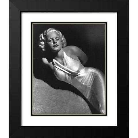 Jean Harlow 1931 Black Modern Wood Framed Art Print with Double Matting by Unknown