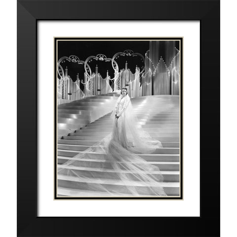 MGM 1937 Rosalie Starring Eleanor Powell Black Modern Wood Framed Art Print with Double Matting by Unknown