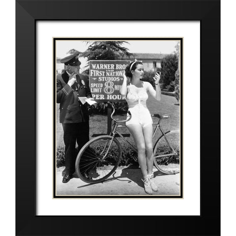 Warner Bros. Studios 1935 Black Modern Wood Framed Art Print with Double Matting by Unknown