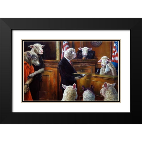 Eyewitness Black Modern Wood Framed Art Print with Double Matting by Heffernan, Lucia