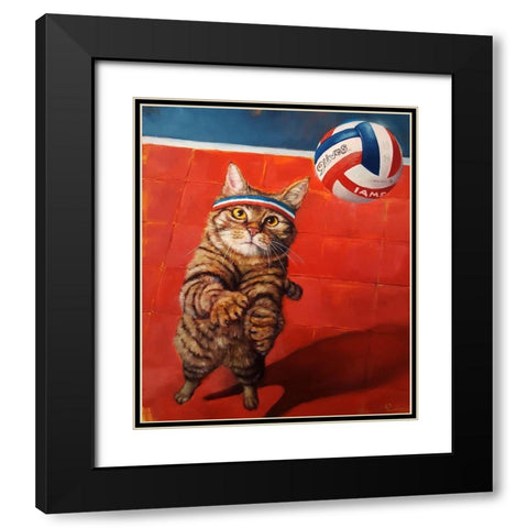 The Setter Black Modern Wood Framed Art Print with Double Matting by Heffernan, Lucia