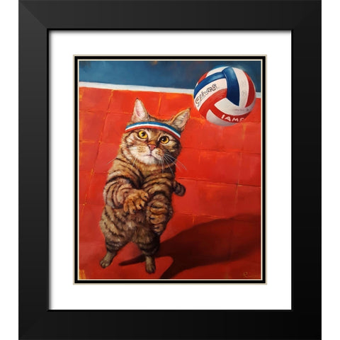 The Setter Black Modern Wood Framed Art Print with Double Matting by Heffernan, Lucia