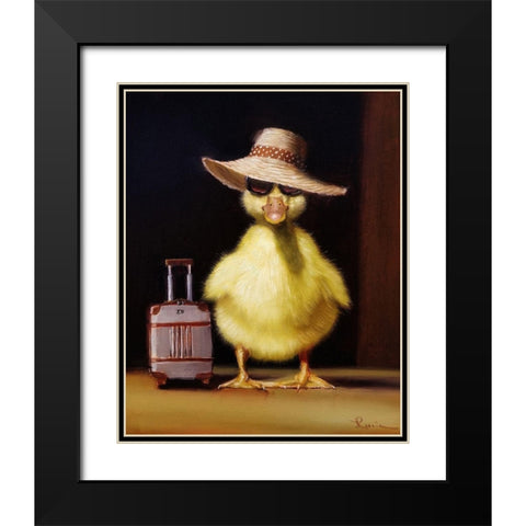 Jet Setter Black Modern Wood Framed Art Print with Double Matting by Heffernan, Lucia