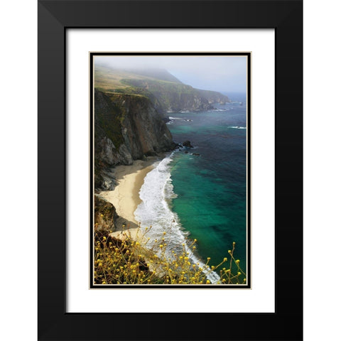 Big Sur Coast Black Modern Wood Framed Art Print with Double Matting by Hiers, Winthrope