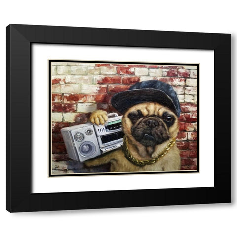 Who Let The Dogs Out Black Modern Wood Framed Art Print with Double Matting by Heffernan, Lucia