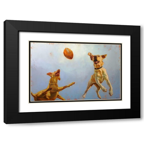 Game Point Black Modern Wood Framed Art Print with Double Matting by Heffernan, Lucia