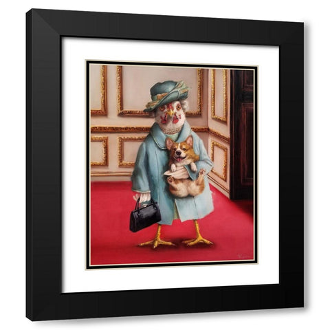 Her Majesty Black Modern Wood Framed Art Print with Double Matting by Heffernan, Lucia