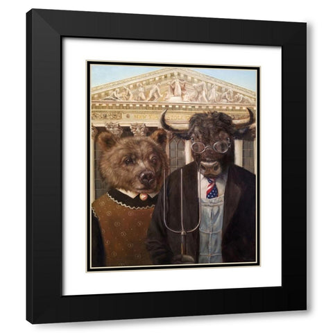 Wallstreet Gothic 2 Black Modern Wood Framed Art Print with Double Matting by Heffernan, Lucia