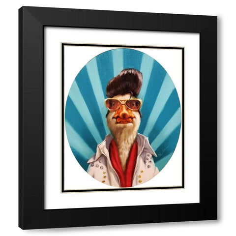 The King Black Modern Wood Framed Art Print with Double Matting by Heffernan, Lucia