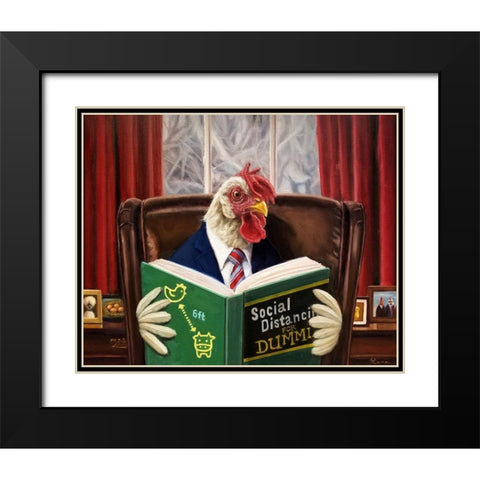 Bird Brain Black Modern Wood Framed Art Print with Double Matting by Heffernan, Lucia