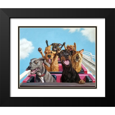 Thrill Seekers Black Modern Wood Framed Art Print with Double Matting by Heffernan, Lucia