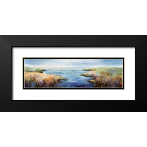 Enjoying The View Black Modern Wood Framed Art Print with Double Matting by Hale, Karen
