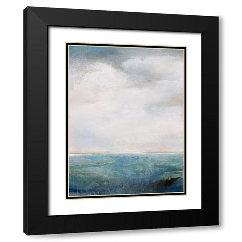 On The Edge of Blue Black Modern Wood Framed Art Print with Double Matting by Hale, Karen