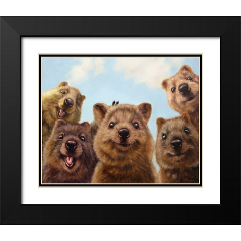 Selfie Down Under No. 2 Black Modern Wood Framed Art Print with Double Matting by Heffernan, Lucia