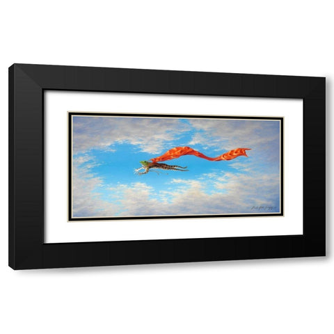 Super Fred Black Modern Wood Framed Art Print with Double Matting by Herzog, Linda Ridd