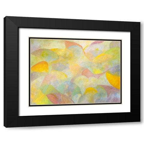 Curving Forms Black Modern Wood Framed Art Print with Double Matting by Heller, Marsha