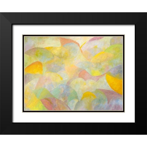Curving Forms Black Modern Wood Framed Art Print with Double Matting by Heller, Marsha