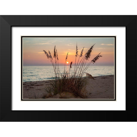 Days End Black Modern Wood Framed Art Print with Double Matting by Herrera, H.J.