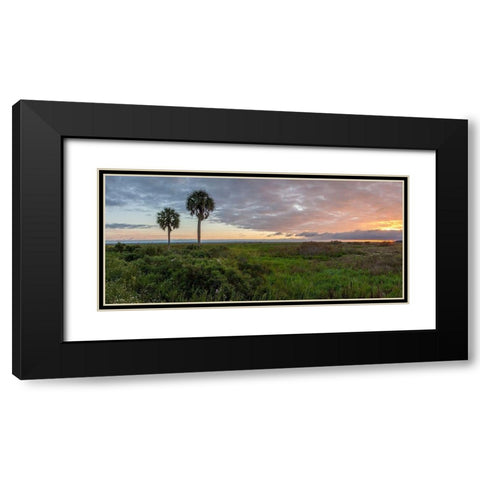 Prairie Sunrise Black Modern Wood Framed Art Print with Double Matting by Herrera, H.J.